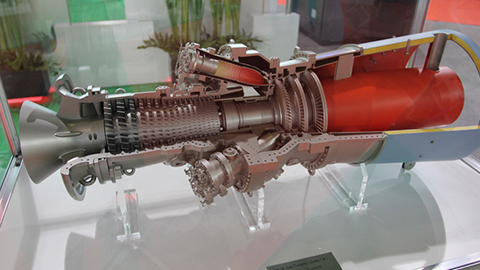 The H-25 Gas Turbine was one of the products featured at the Hitachi booth